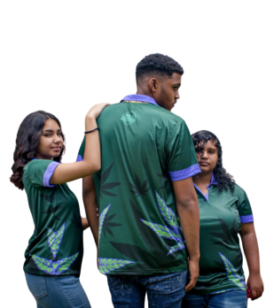 Green and Purple Golf Shirts
