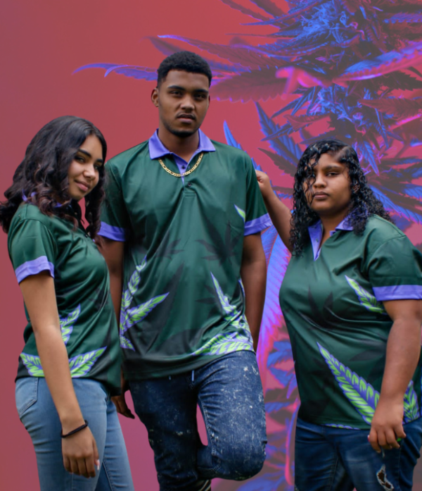 Green and Purple Golf Shirts