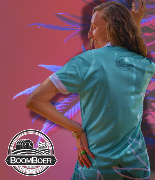 White and Teal Golf Shirts